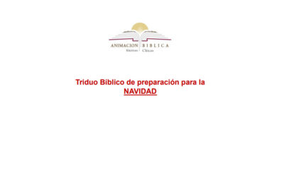 Triduo Bíblico de preparación para la NAVIDAD
