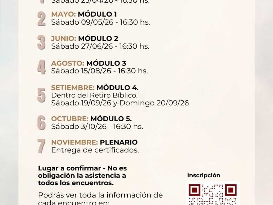 ENCUENTROS PRESENCIALES: CURSO DE APOYO ABC DE LA BIBLIA