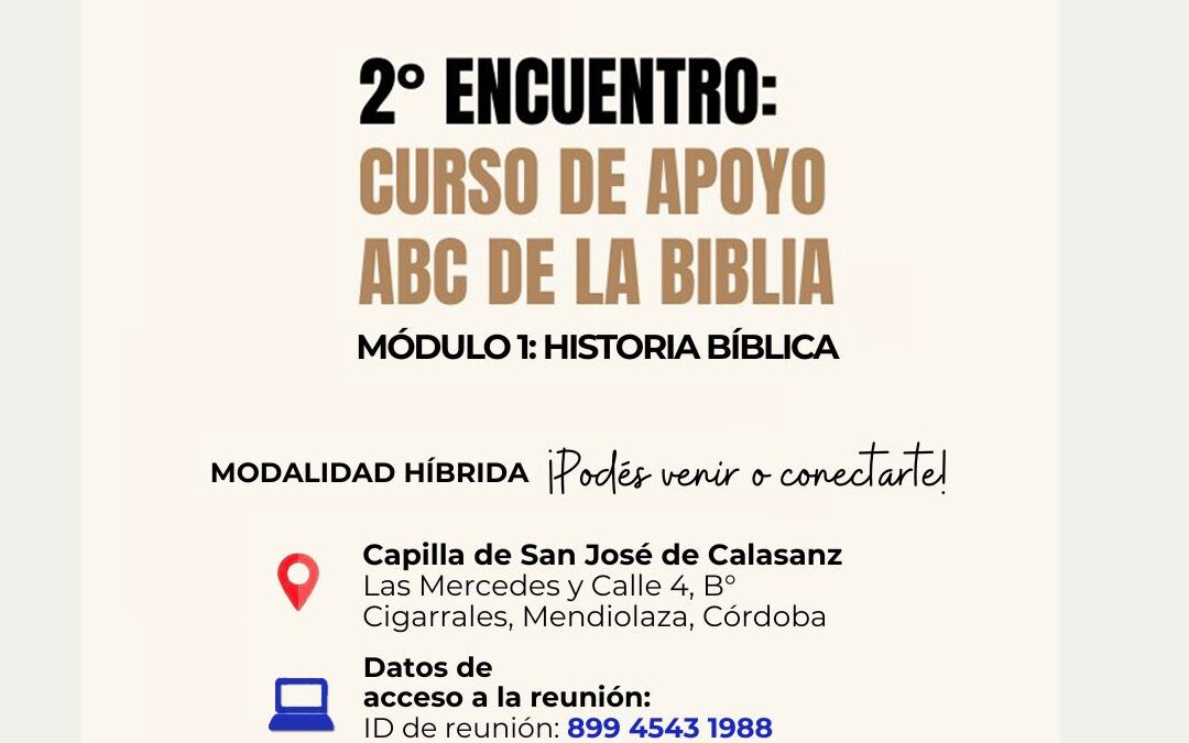2° ENCUENTRO CURSO DE APOYO ABC DE LA BIBLIA
